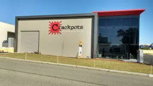 A building with the word crackpots on it.