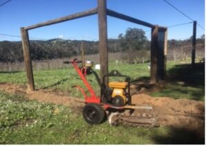 DIY Orchard Structure, digging the trench