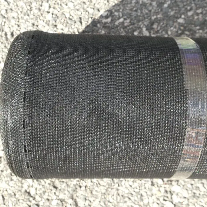 A roll of black shadecloth