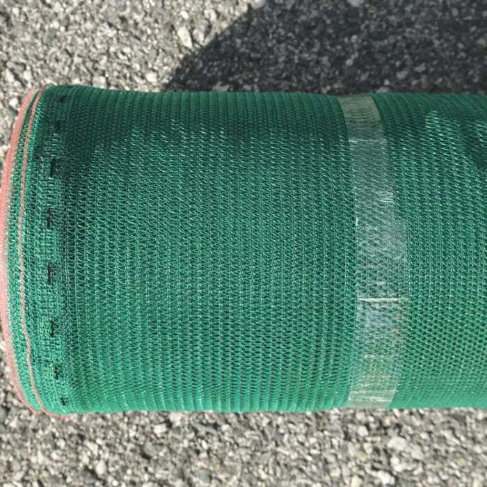 A roll of green shadecloth